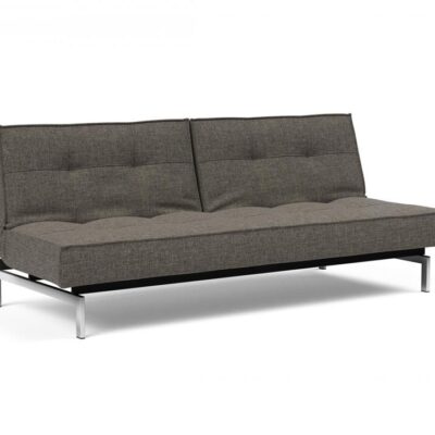 Splitback king single sofa bed with chrome legs - innovation living