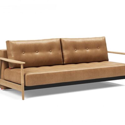 Eluma deluxe double sofa bed  timber oak arms - innovation living