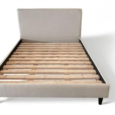 Byron custom upholstered bed with choice of standard base