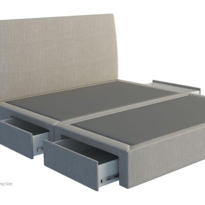 Ashford custom upholstered bed with choice of storage base