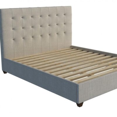 Bailey custom upholstered bed frame with choice of standard base