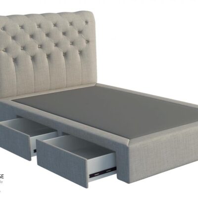 Winchester custom upholstery bed frame with choice of storage base