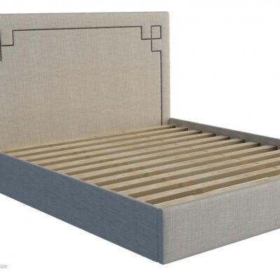Allison custom upholstered bed with choice of standard base