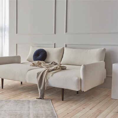 Frode with arms dark styletto legs double sofa bed - innovation living
