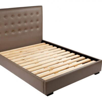 Mondo custom upholstered bed frame with deluxe base - discounted display model
