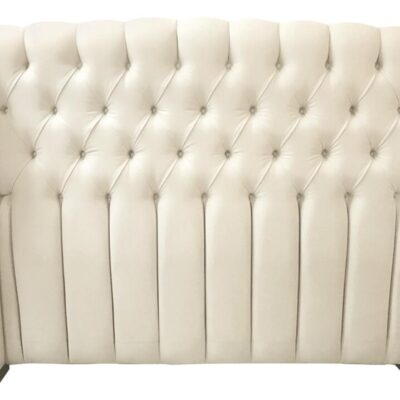 Chateau custom tufted wing bed head  discounted display model