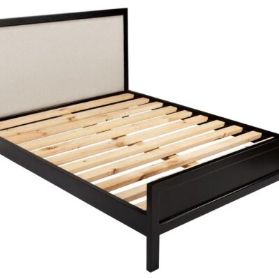 Felicia oak bed frame  black color discounted display model