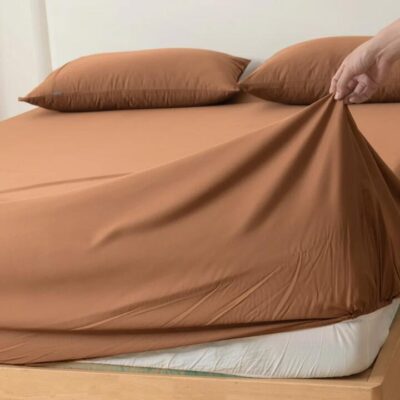 Linenly Bamboo Fitted Sheet Set - Terracotta, King