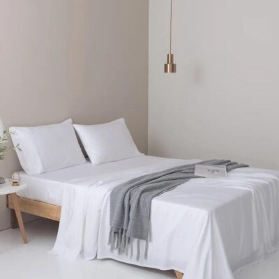 Linenly Bamboo Sheet Set - White, Single