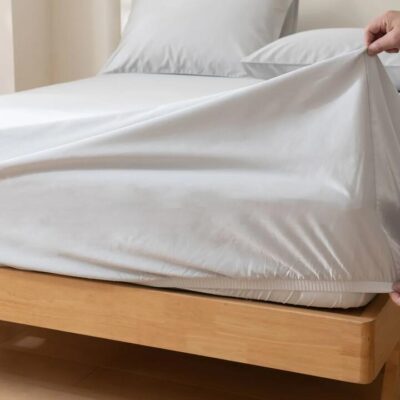 Linenly Luxe Sateen Fitted Sheet - Silver, King