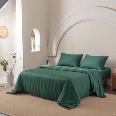 Linenly Bamboo Quilt Cover - Evergreen, Double