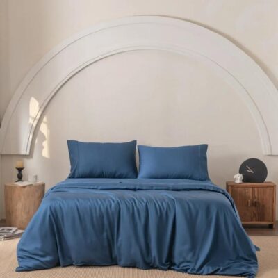 Linenly Bamboo Quilt Cover Set - Midnight, King