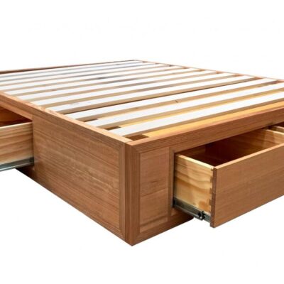 Clempton custom 4 - drawer timber bed base – footend storage