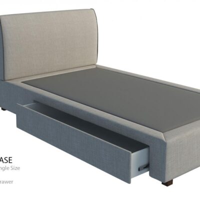 Bono with piping custom upholstered kids bed and choice of storage base