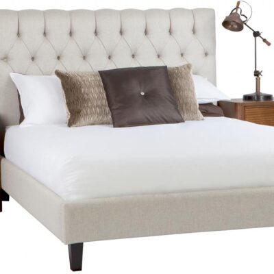 Paddington custom upholstered bed with choice of standard base