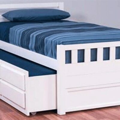 Kruz kids timber storage bed with trundle