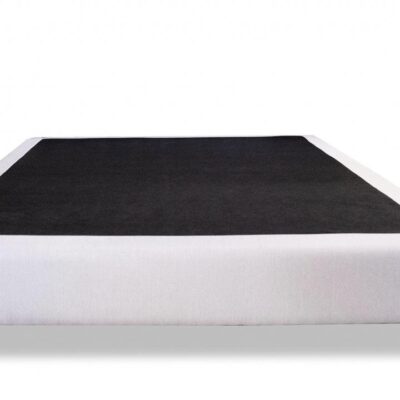 Recessed custom upholstered bed base