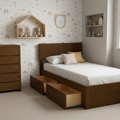 Praga custom timber bed frame with drawers space saving storage bed